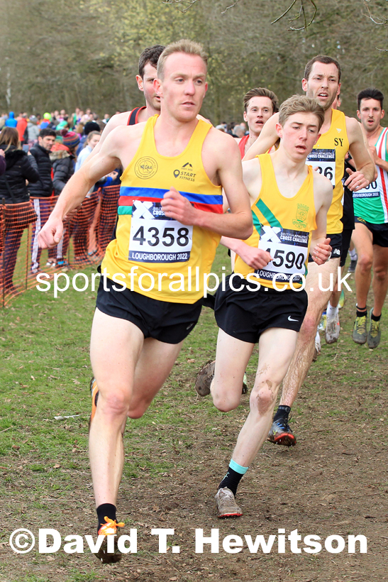 Senior Mens 2022 CAU Inter Counties Cross Country, Prestwold Hall, Loughborough.  Photo: David T. Hewitson/Sports for All Pics